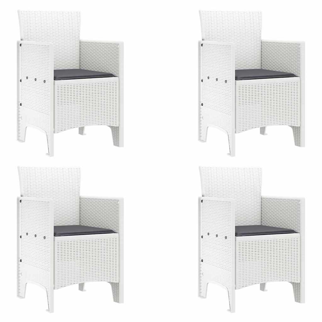 Ensemble de salle à manger pour jardin 5 pc Blanc Polypropylène - XIOS