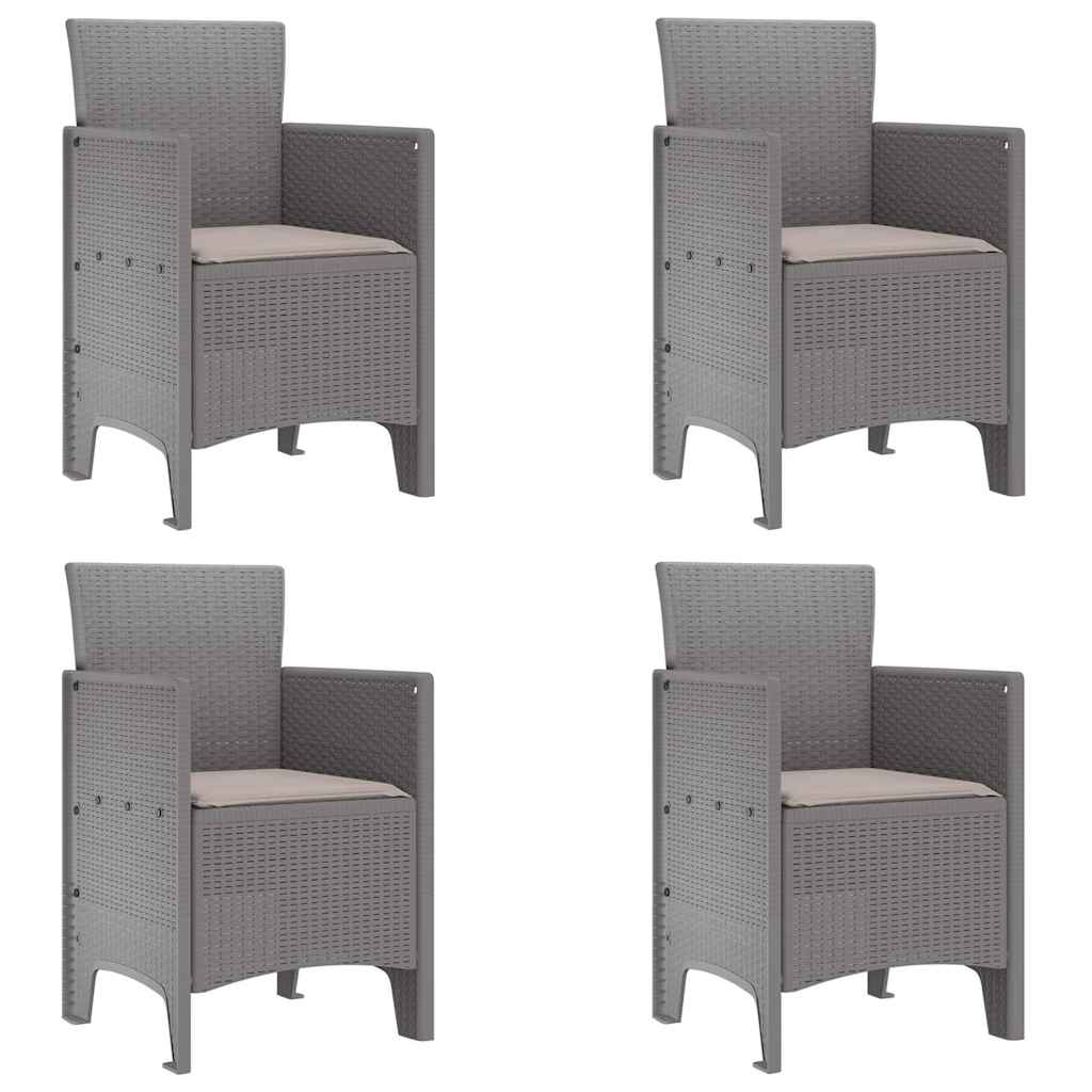 Ensemble de salle à manger pour jardin 5 pc Gris clair - XIOS
