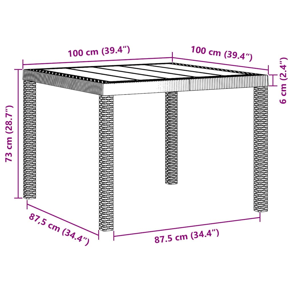 Ensemble de salle à manger pour jardin 5 pc Gris clair - XIOS
