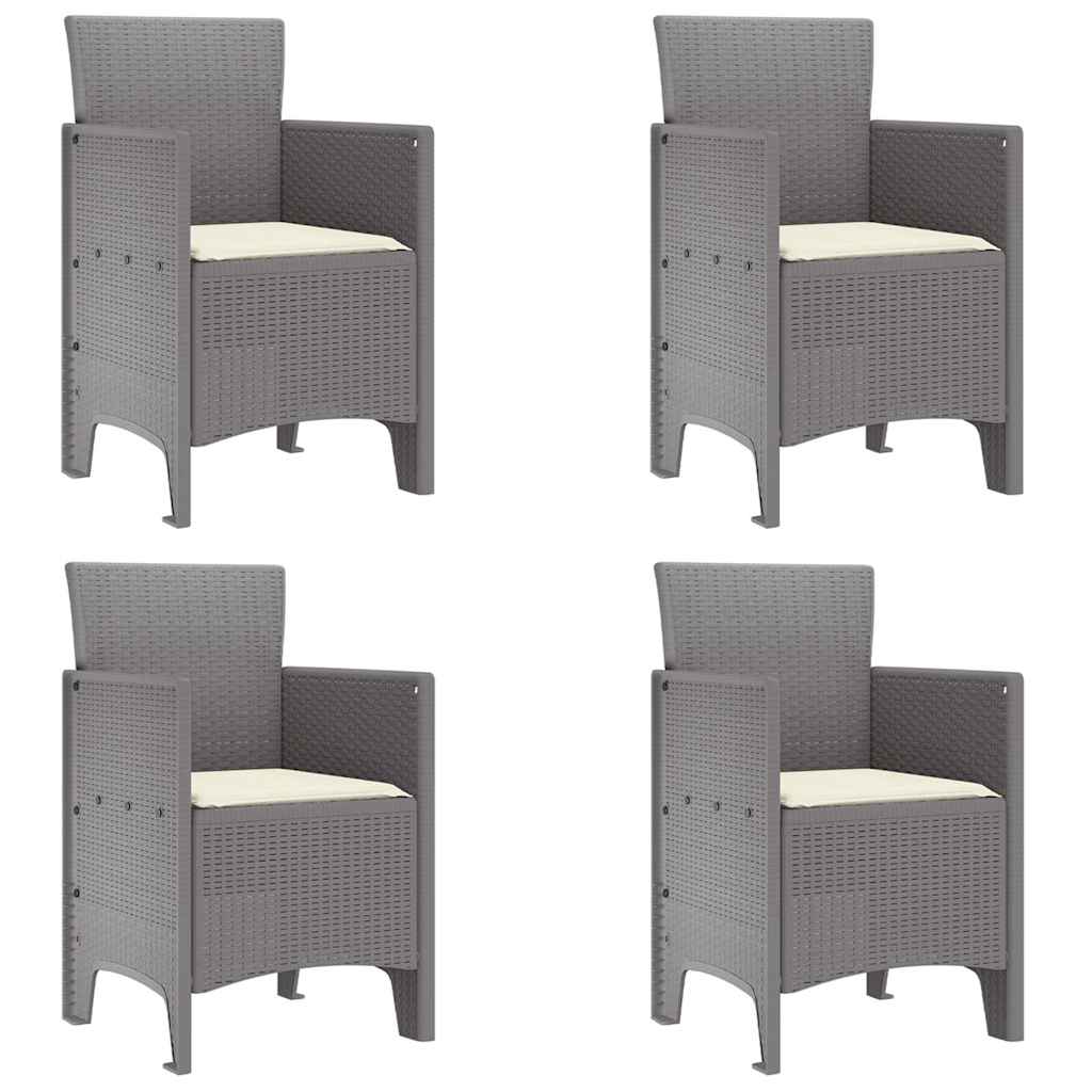 Ensemble de salle à manger pour jardin 5 pc Gris clair - XIOS