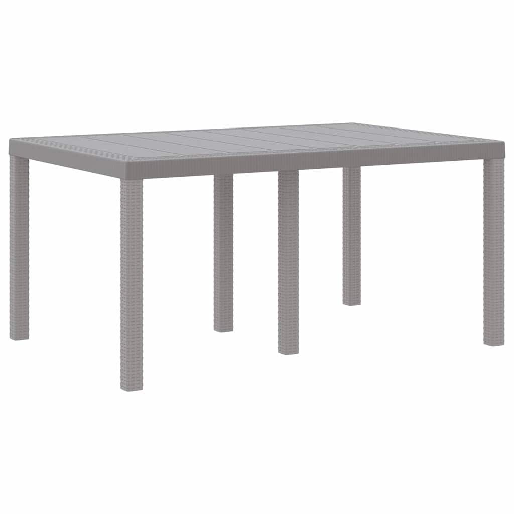 Ensemble de salle à manger pour jardin 7 pc Gris clair