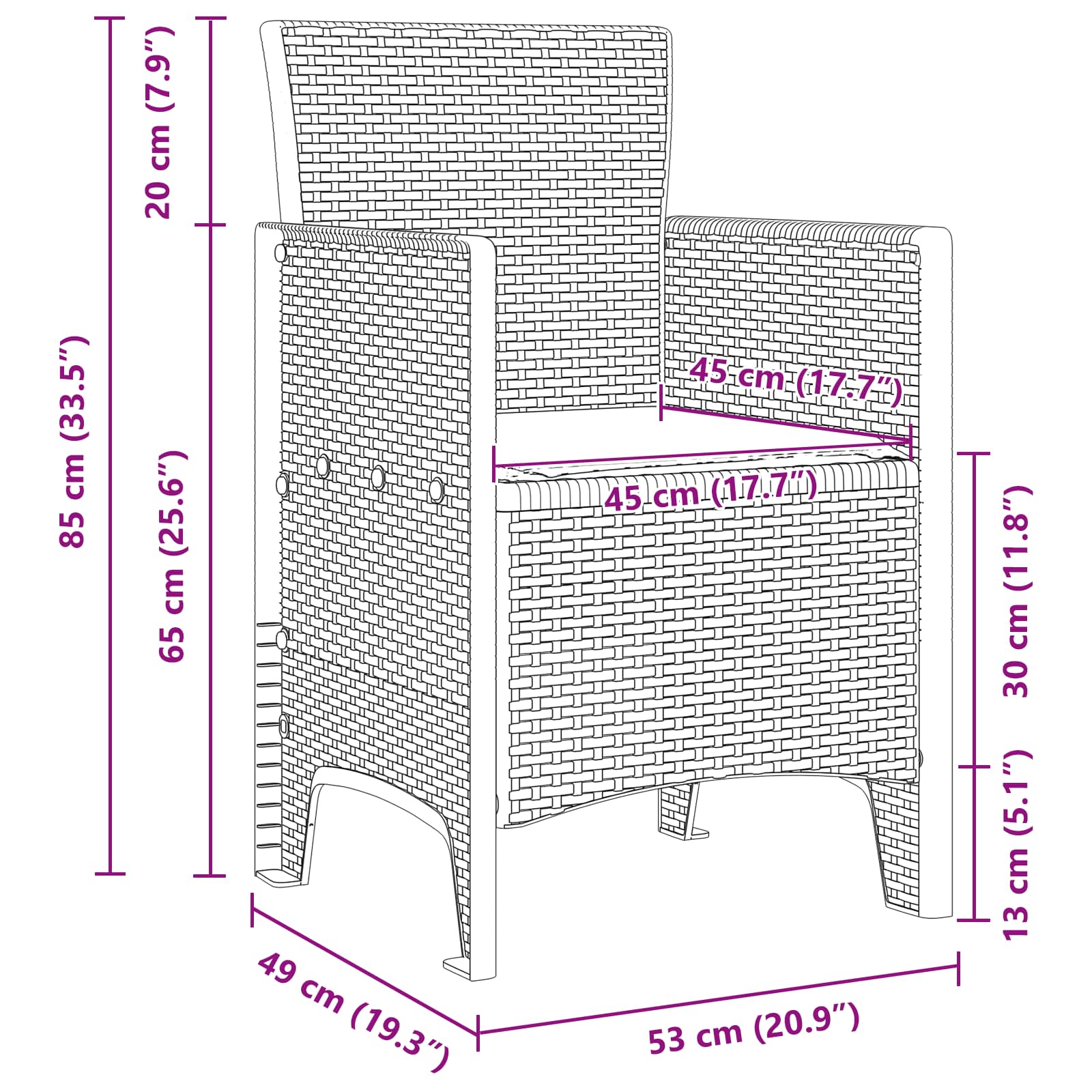 Ensemble de salle à manger pour jardin 9 pcs Anthracite - XIOS