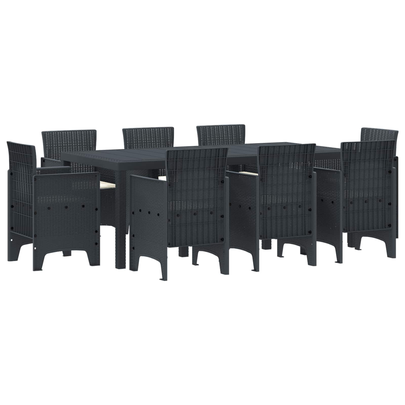 Ensemble de salle à manger pour jardin 9 pcs Anthracite - XIOS