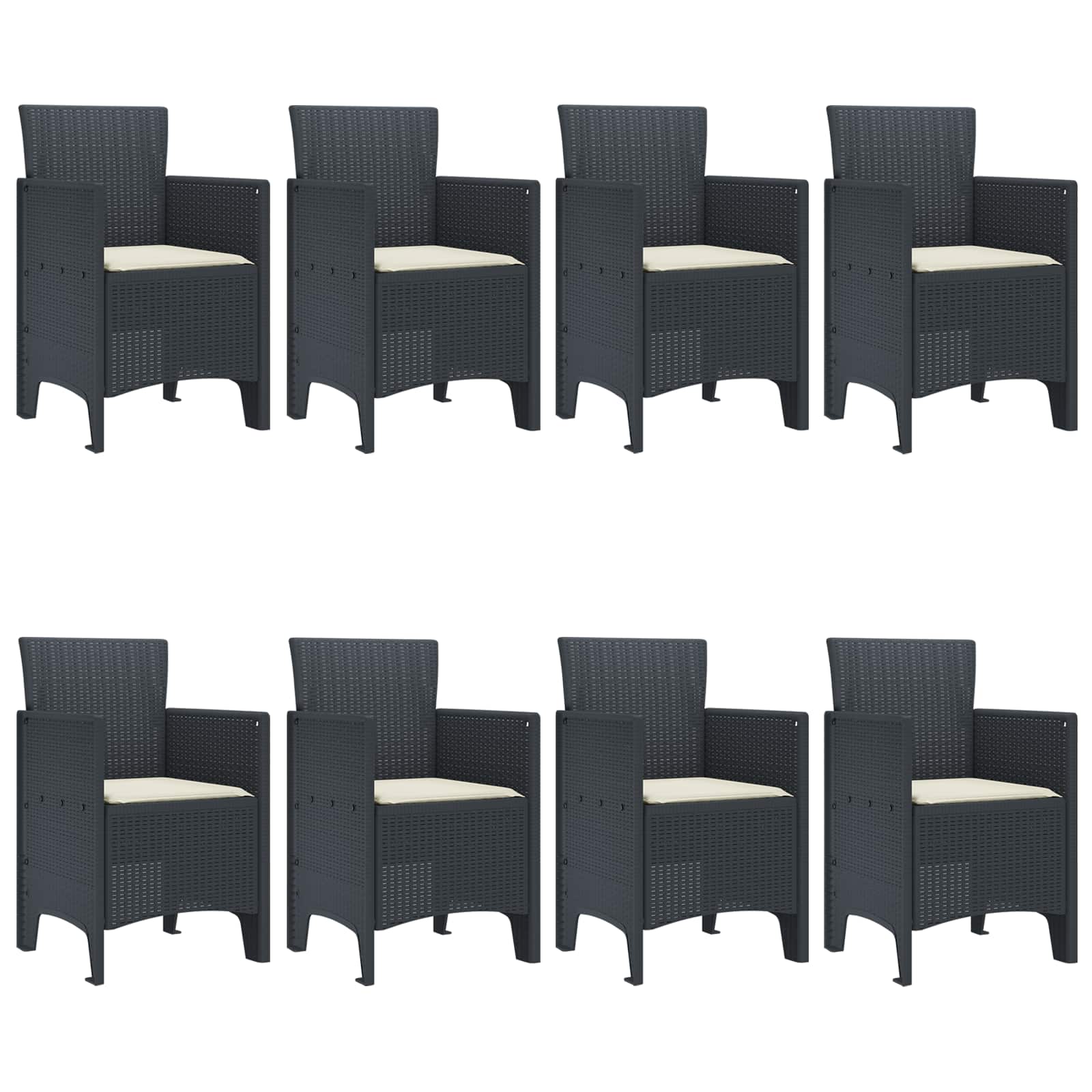 Ensemble de salle à manger pour jardin 9 pcs Anthracite - XIOS