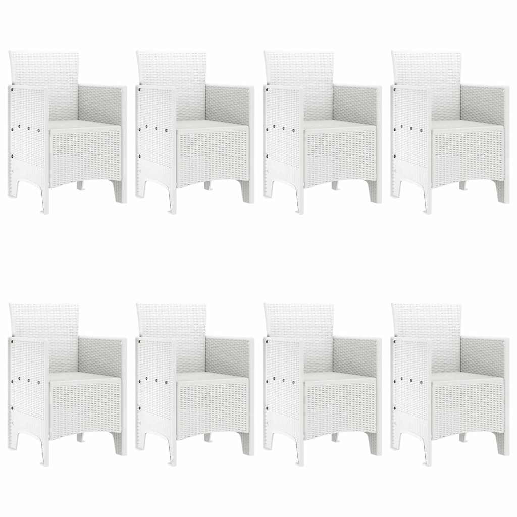 Ensemble de salle à manger pour jardin 9 pcs Blanc - XIOS