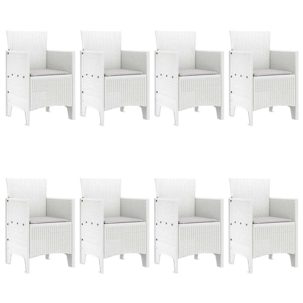 Ensemble de salle à manger pour jardin 9 pcs Blanc - XIOS