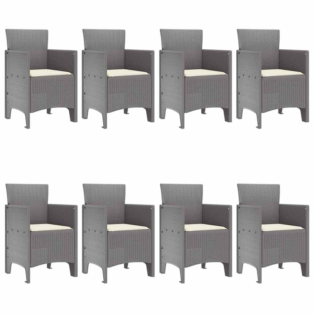 Ensemble de salle à manger pour jardin 9 pcs Gris clair - XIOS