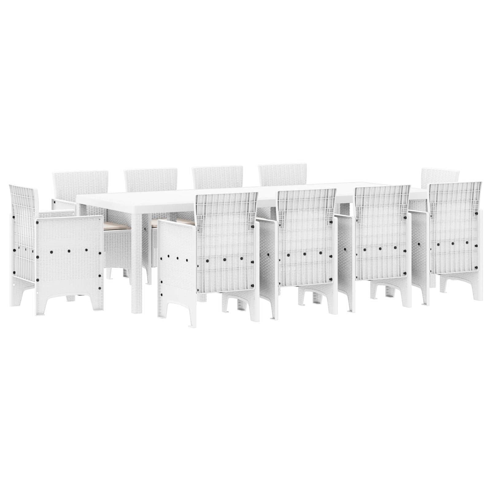 Ensemble de salle à manger pour jardin 11 pc Blanc - XIOS
