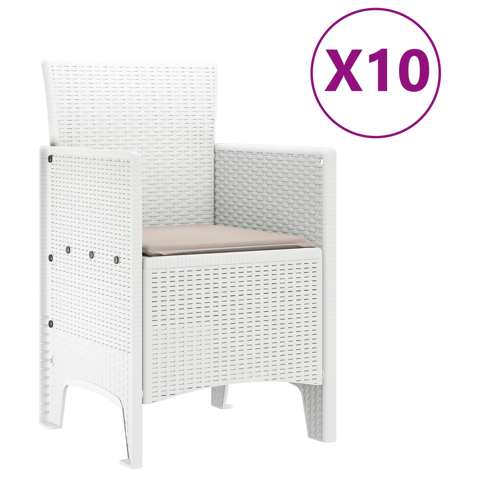 Ensemble de salle à manger pour jardin 11 pc Blanc - XIOS