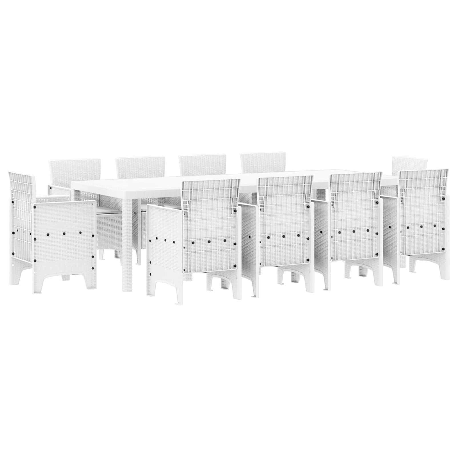 Ensemble de salle à manger pour jardin 11 pc Blanc - XIOS