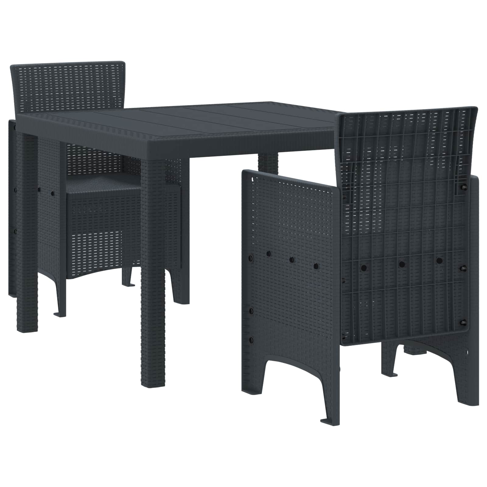 Ensemble de salle à manger pour jardin 3 pcs Anthracite - XIOS