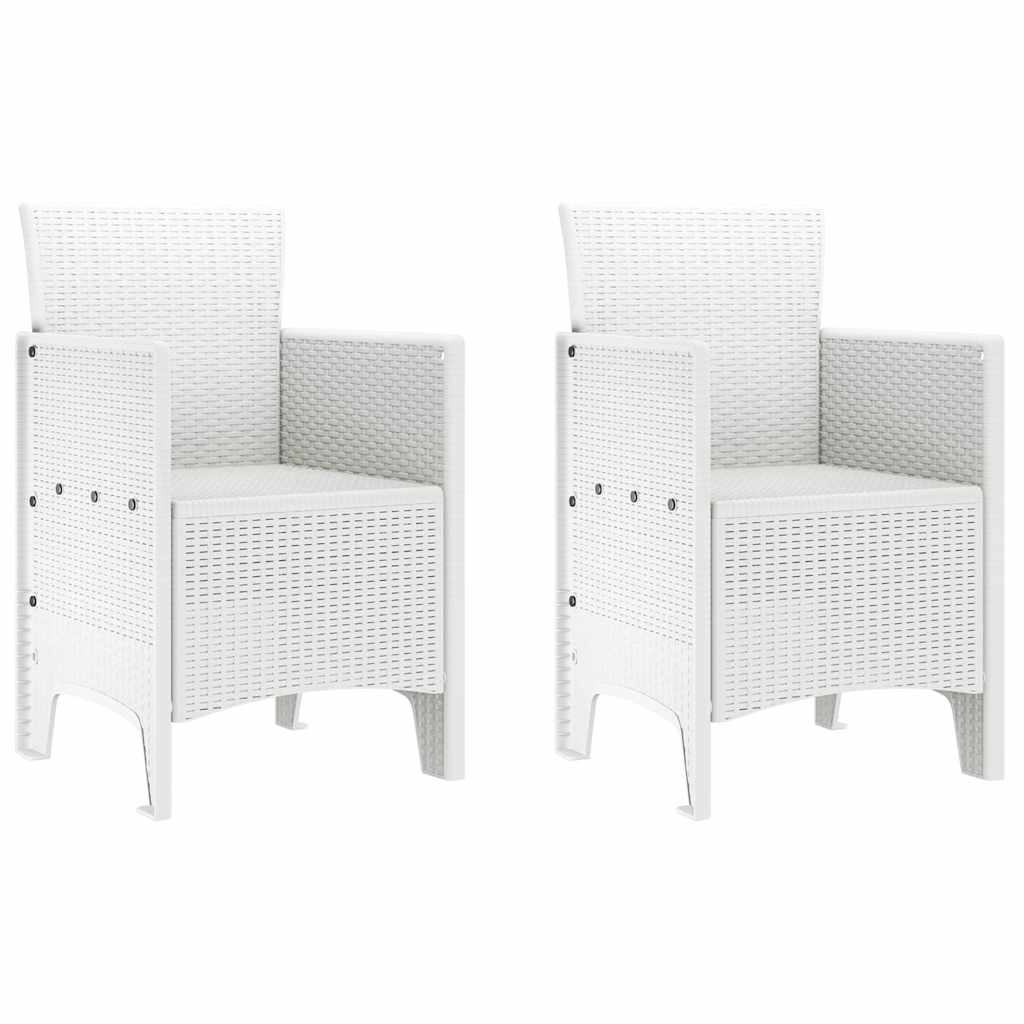 Ensemble de salle à manger pour jardin 3 pc Blanc Polypropylène - XIOS