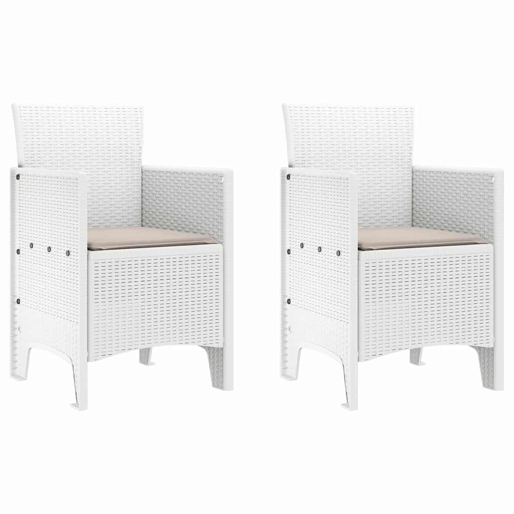 Ensemble de salle à manger pour jardin 3 pc Blanc Polypropylène - XIOS