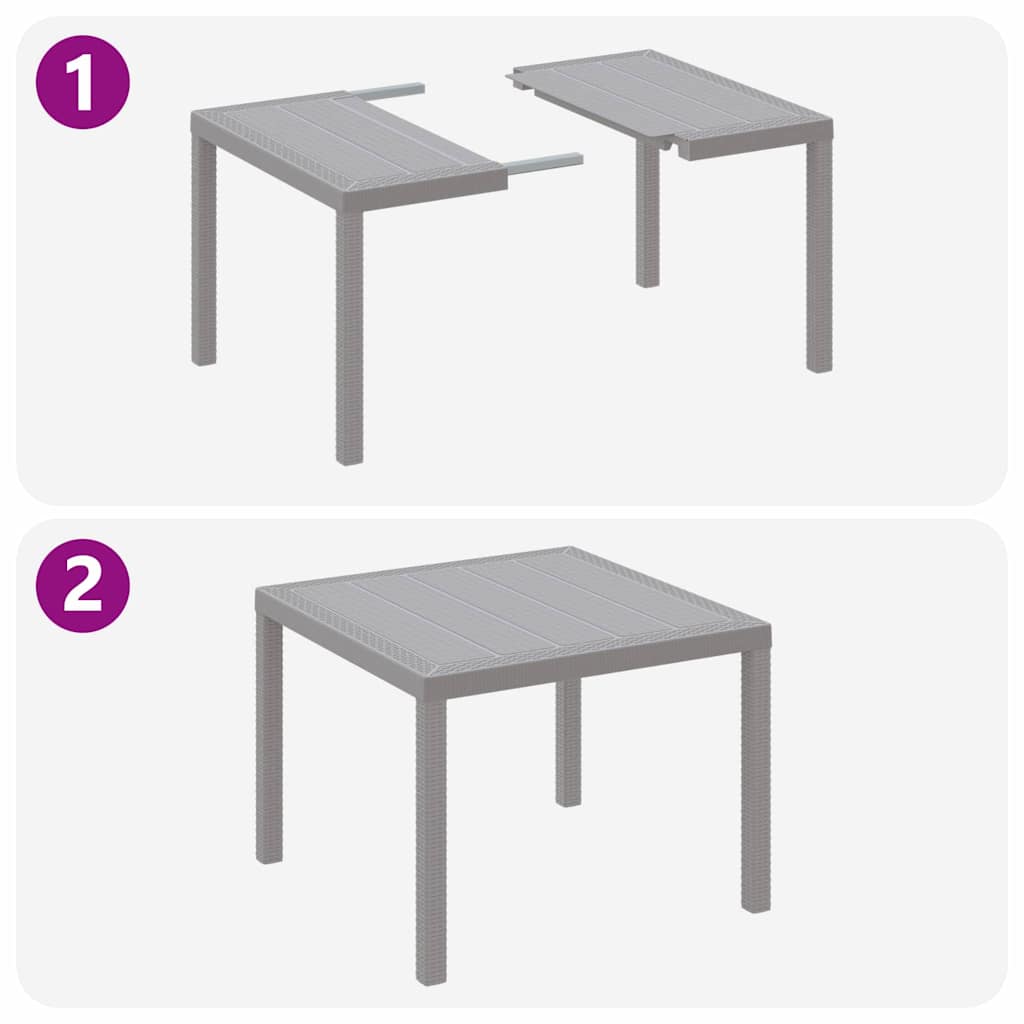 Ensemble de salle à manger pour jardin 3 pc Gris clair - XIOS
