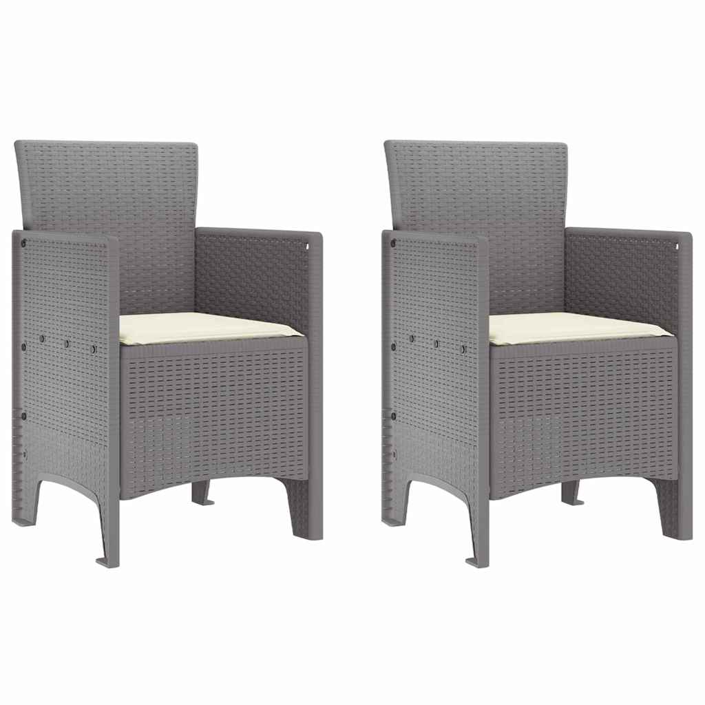 Ensemble de salle à manger pour jardin 3 pc Gris clair - XIOS