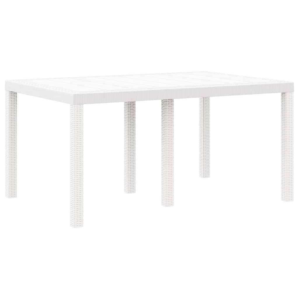 Ensemble de salle à manger pour jardin 5 pc Blanc Rattan Polt