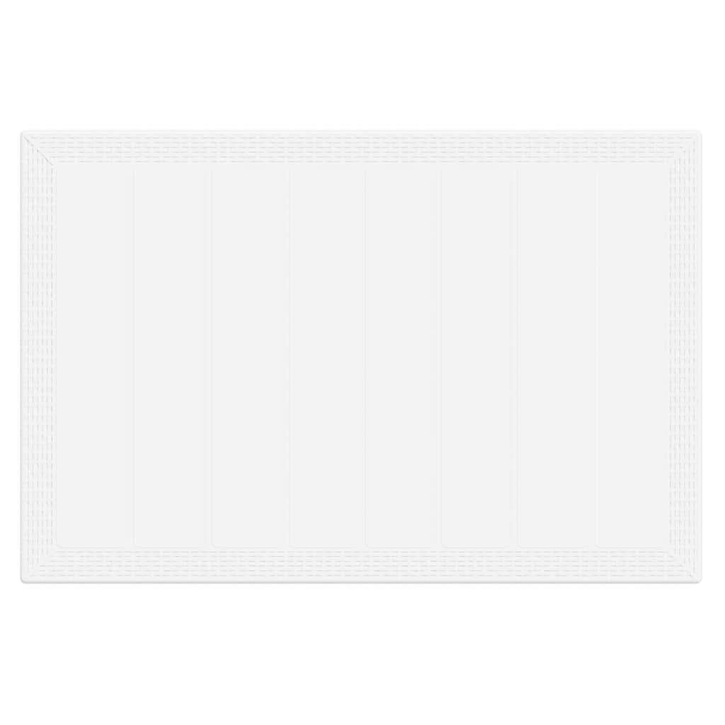 Ensemble de salle à manger pour jardin 5 pc Blanc Rattan Polt