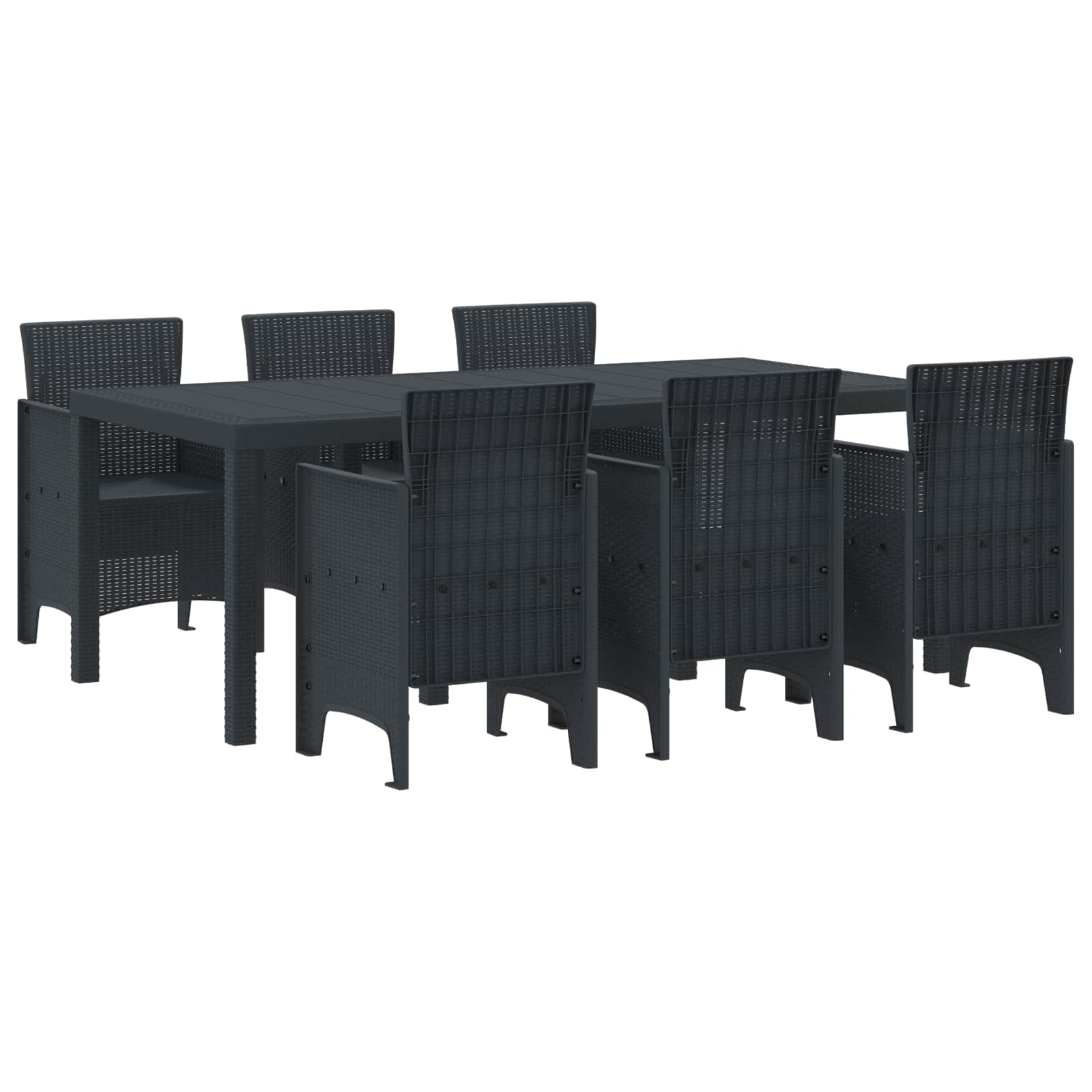 Ensemble de salle à manger pour jardin 7 pcs Anthracite - XIOS