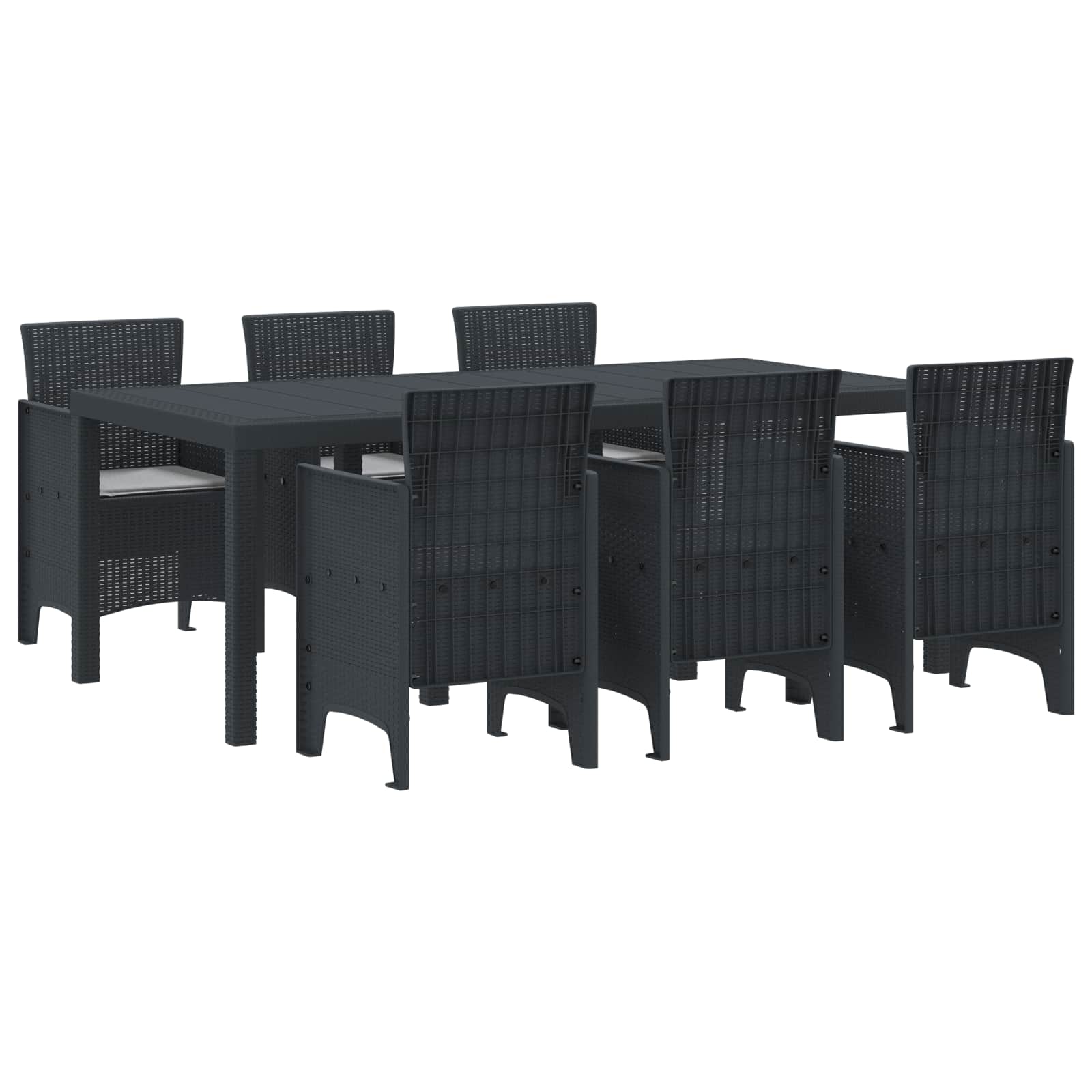 Ensemble de salle à manger pour jardin 7 pcs Anthracite - XIOS