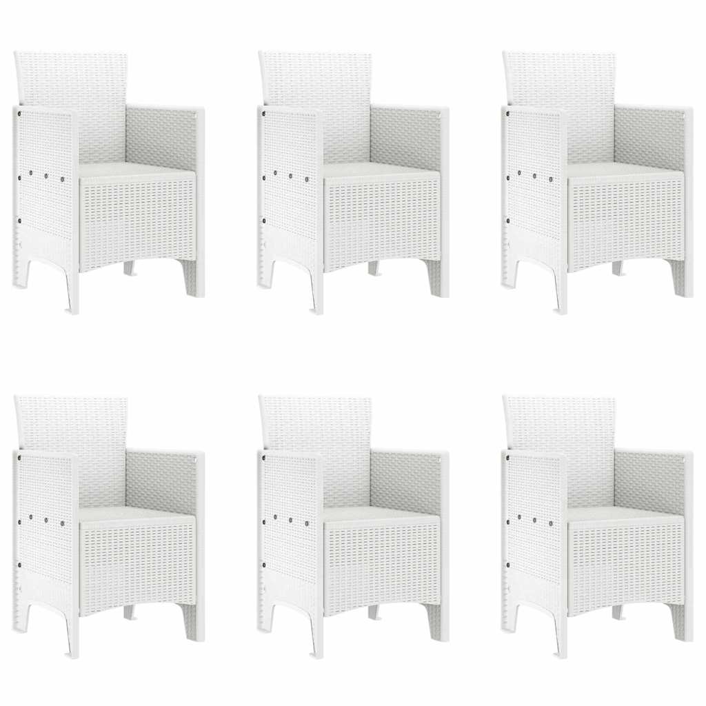 Ensemble de salle à manger pour jardin 7 pcs Blanc - XIOS