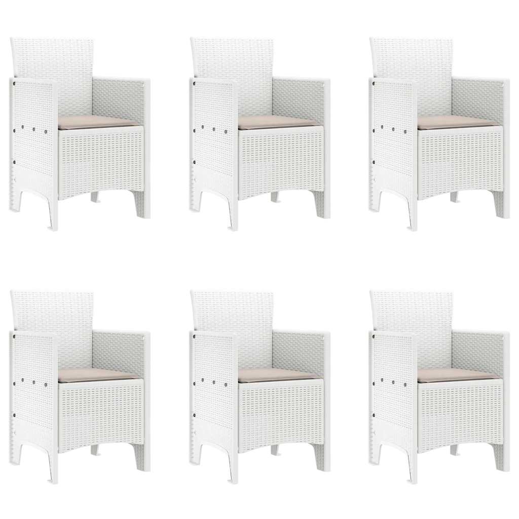Ensemble de salle à manger pour jardin 7 pcs Blanc - XIOS