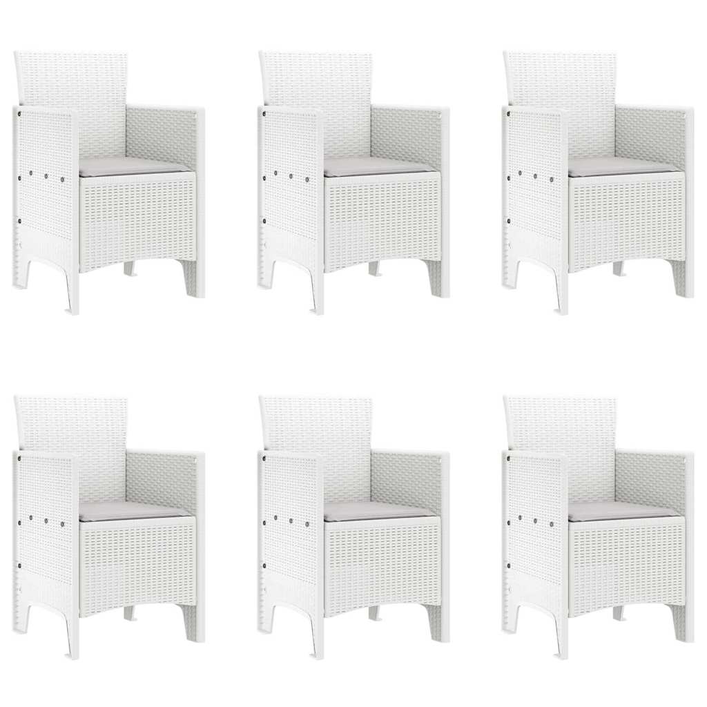Ensemble de salle à manger pour jardin 7 pcs Blanc - XIOS