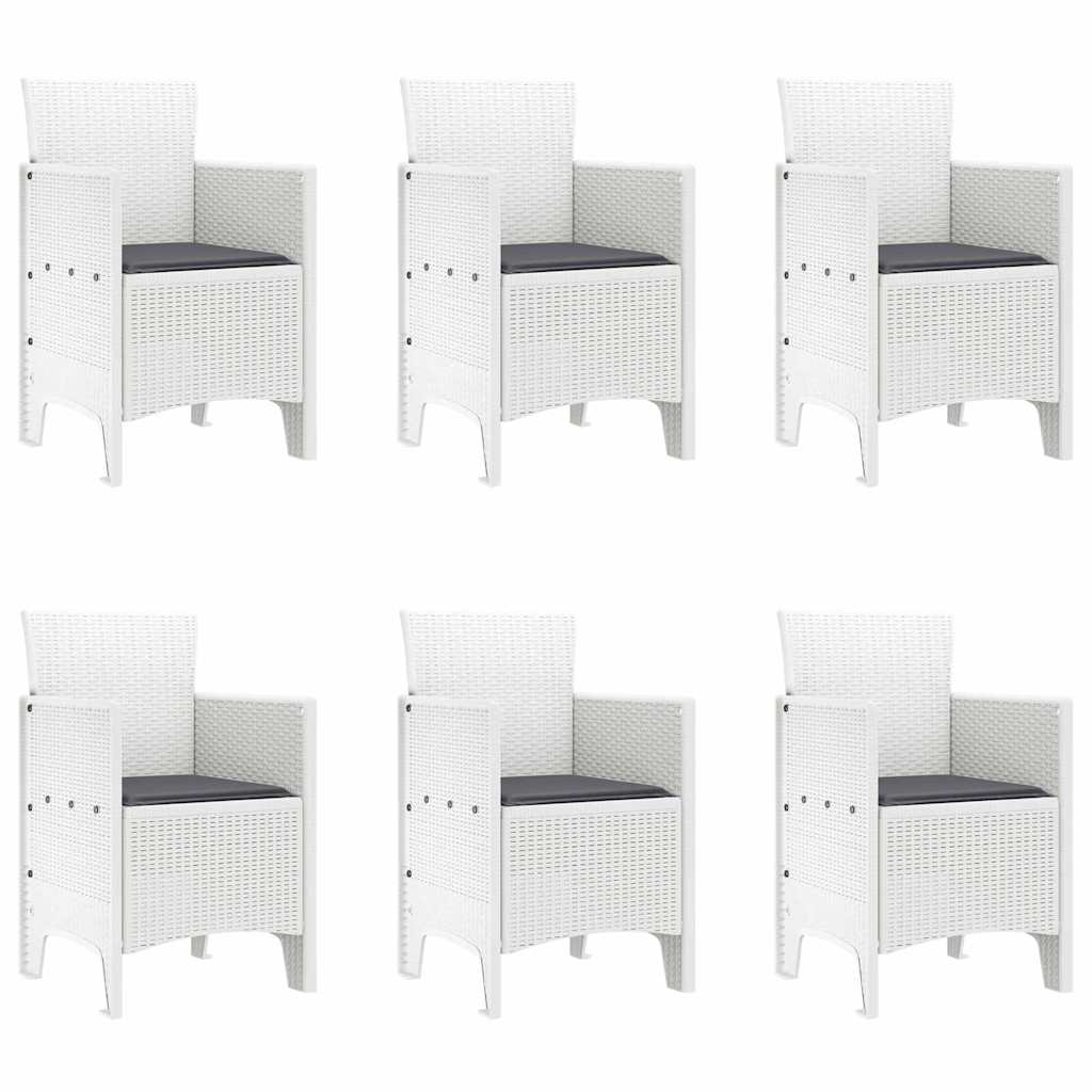 Ensemble de salle à manger pour jardin 7 pcs Blanc - XIOS