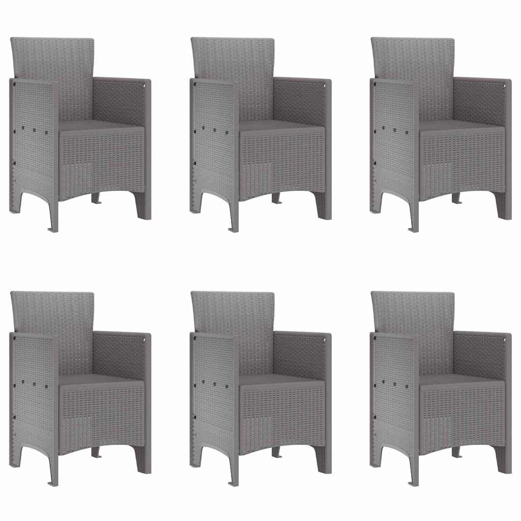 Ensemble de salle à manger pour jardin 7 pcs Gris clair - XIOS