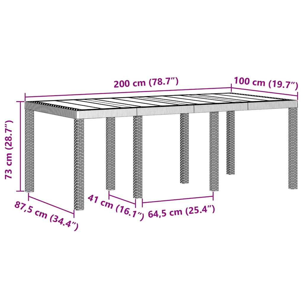 Ensemble de salle à manger pour jardin 7 pcs Gris clair - XIOS