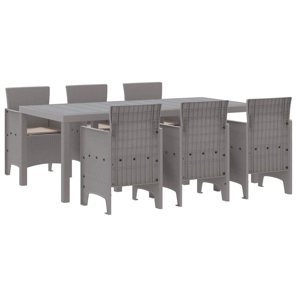 Ensemble de salle à manger pour jardin 7 pcs Gris clair - XIOS