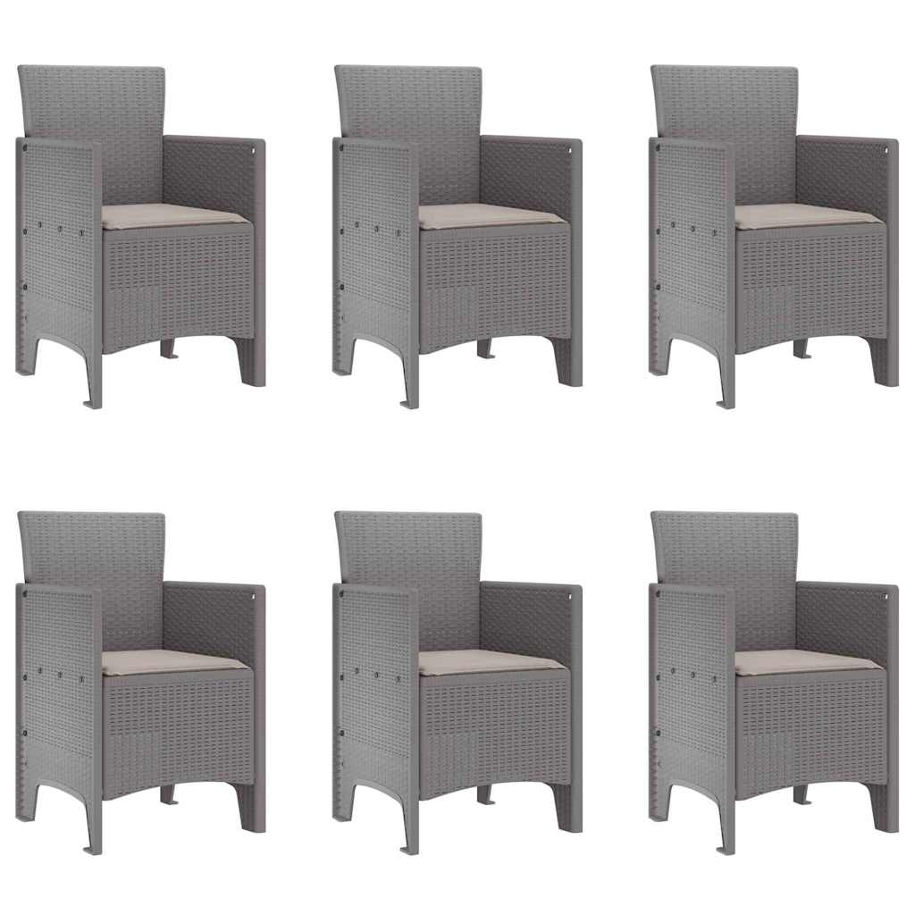 Ensemble de salle à manger pour jardin 7 pcs Gris clair - XIOS