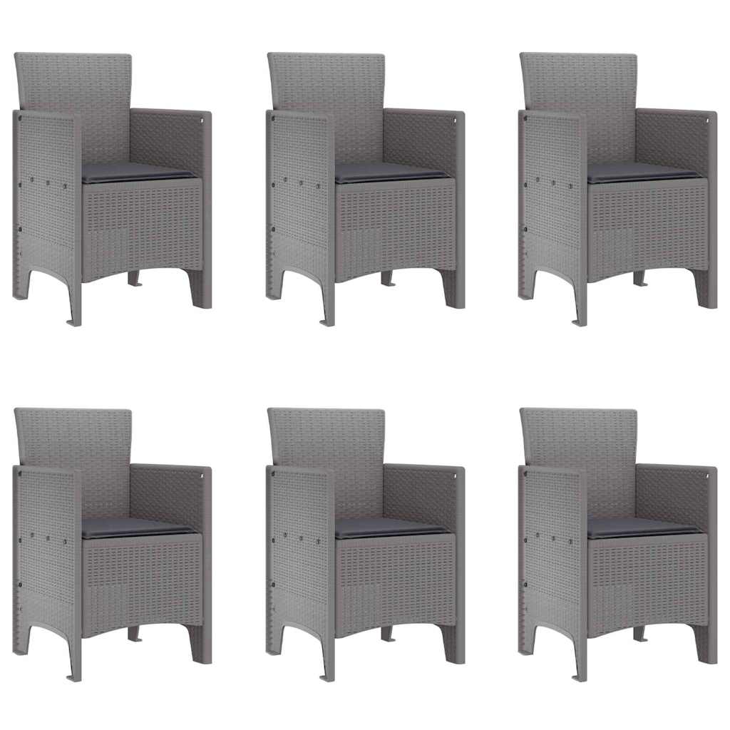 Ensemble de salle à manger pour jardin 7 pcs Gris clair - XIOS