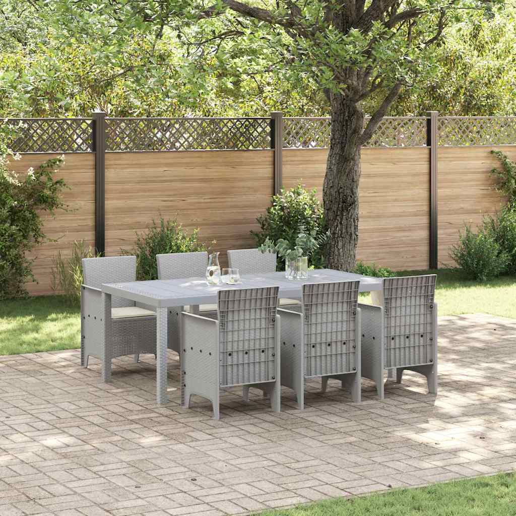 Ensemble de salle à manger pour jardin 7 pcs Gris clair - XIOS