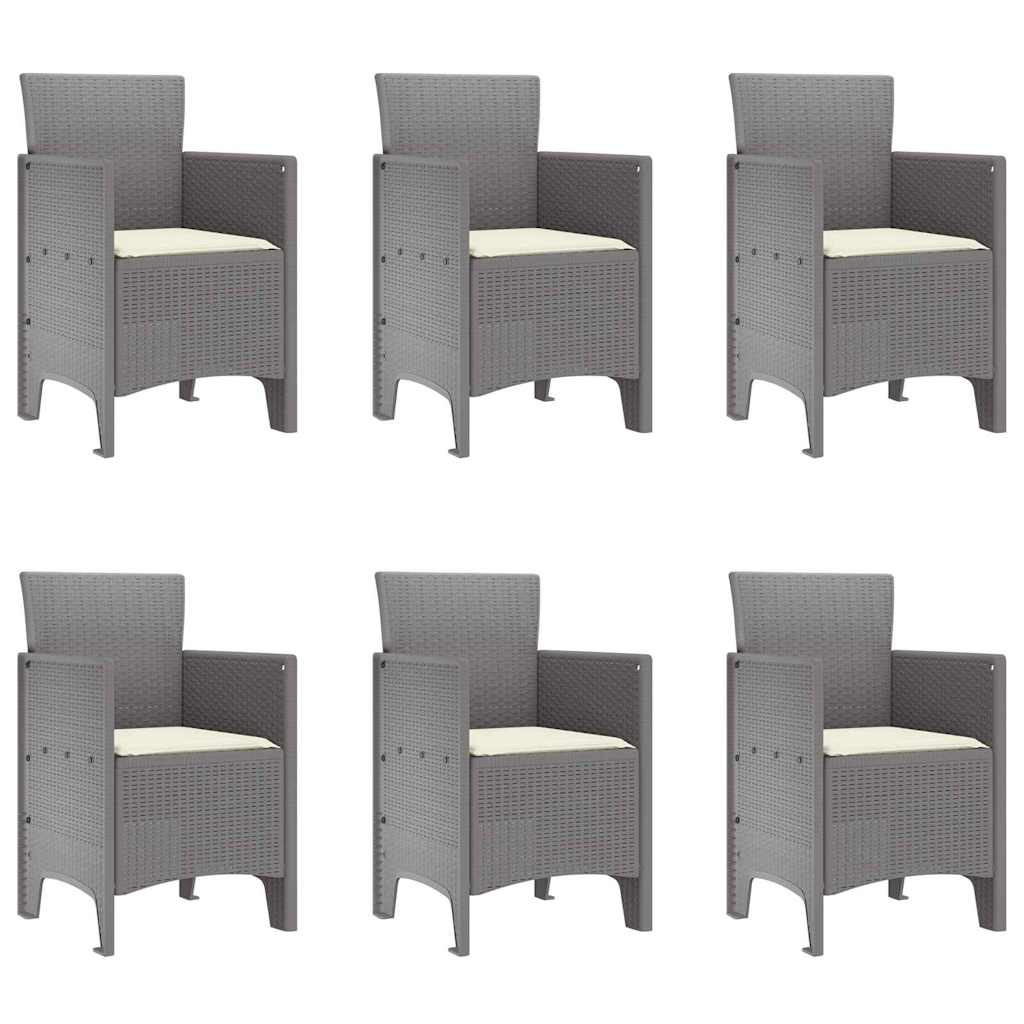 Ensemble de salle à manger pour jardin 7 pcs Gris clair - XIOS