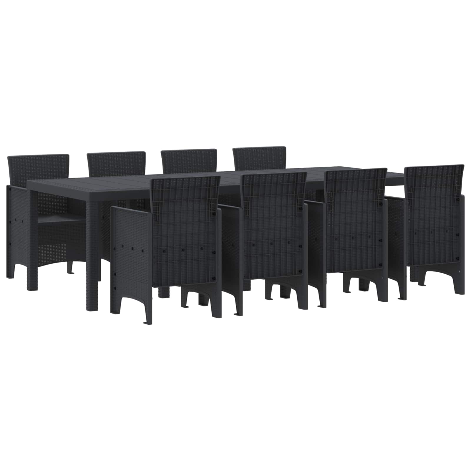 Ensemble de salle à manger pour jardin 9 pcs Anthracite - XIOS