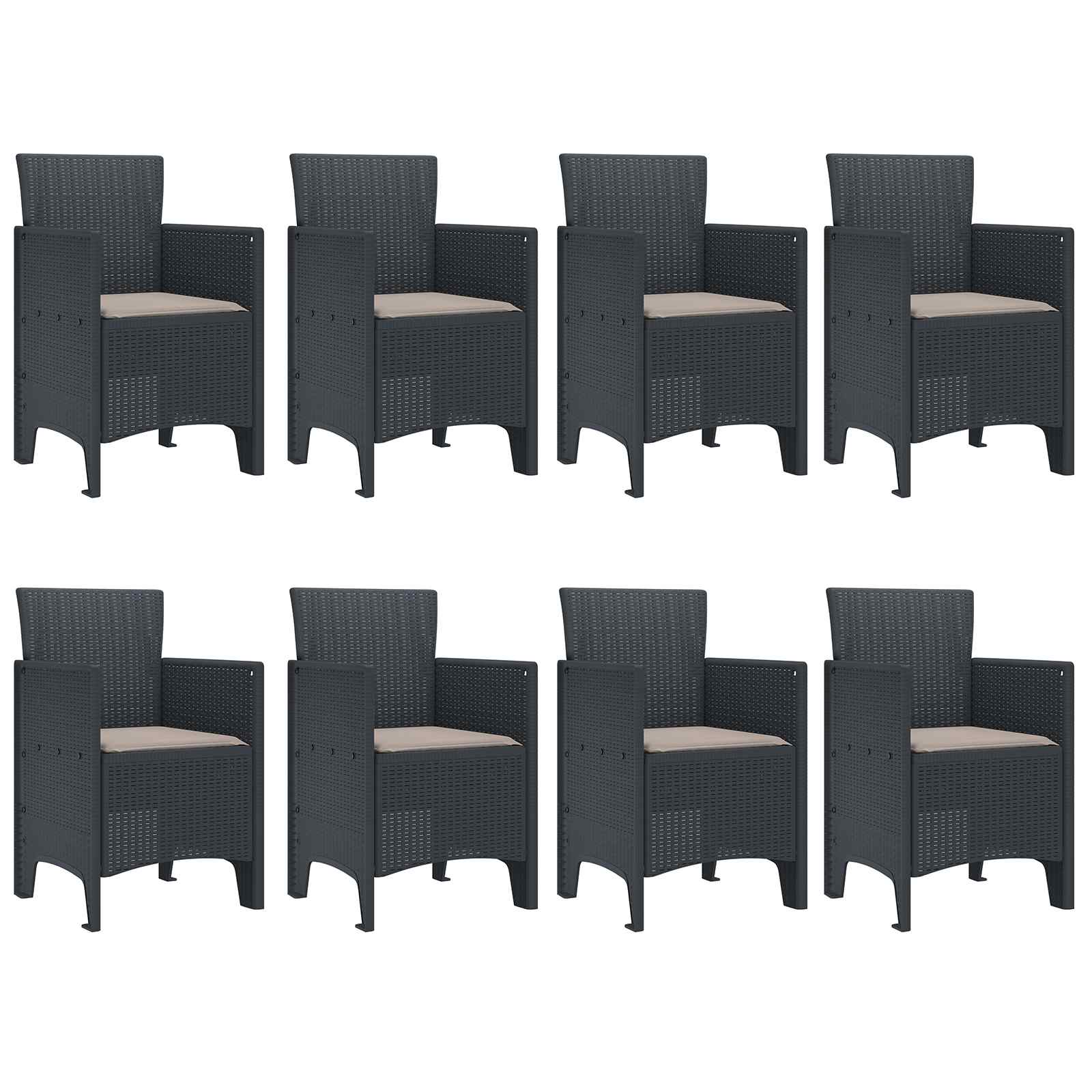 Ensemble de salle à manger pour jardin 9 pcs Anthracite - XIOS