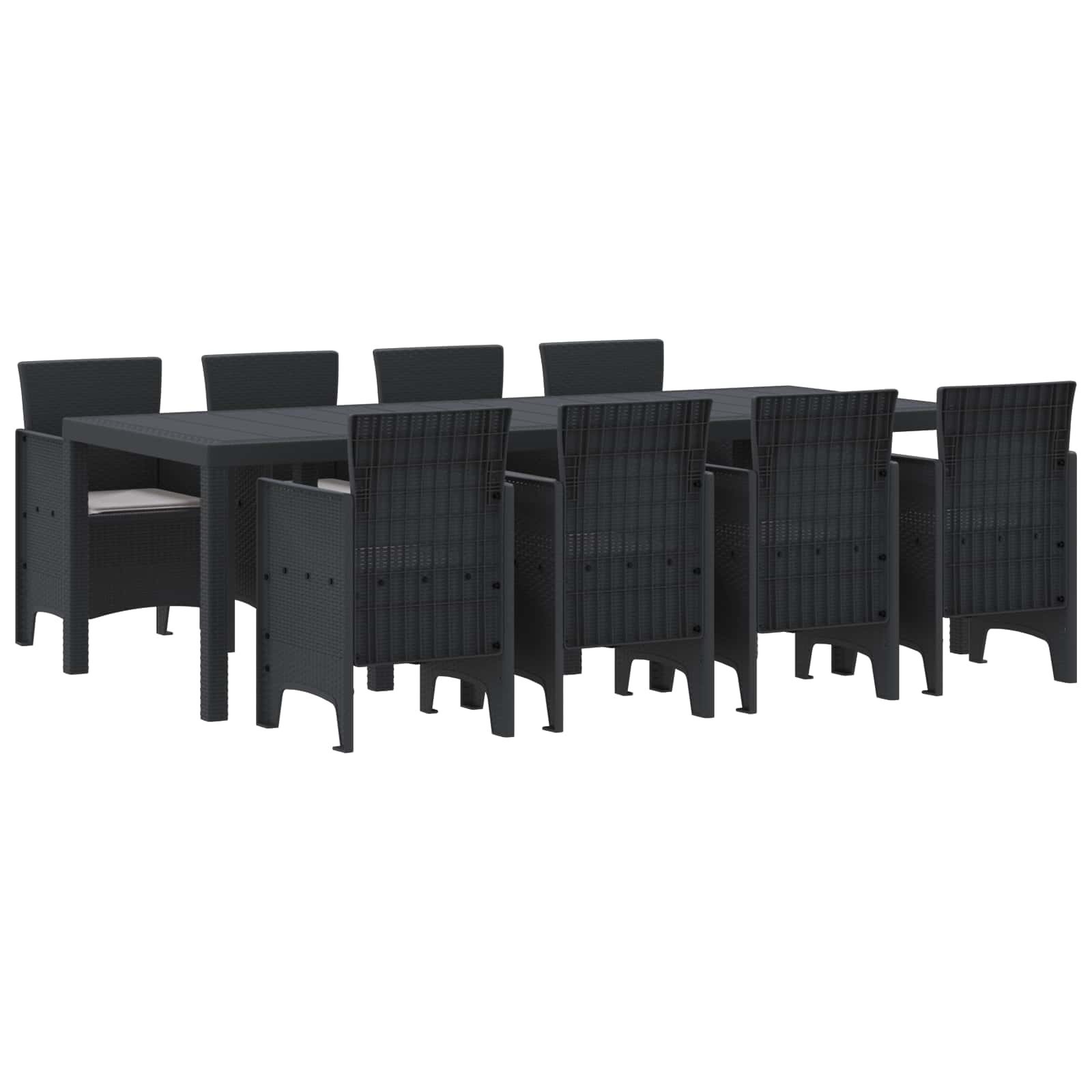 Ensemble de salle à manger pour jardin 9 pcs Anthracite - XIOS