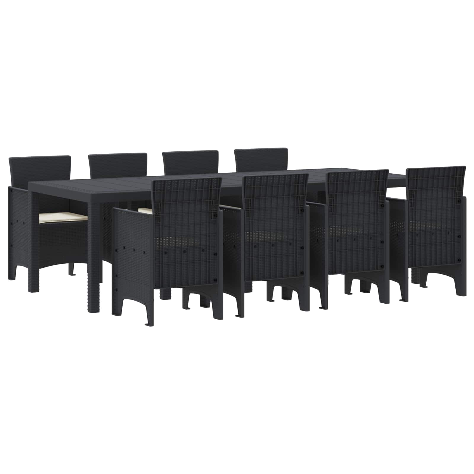Ensemble de salle à manger pour jardin 9 pcs Anthracite - XIOS