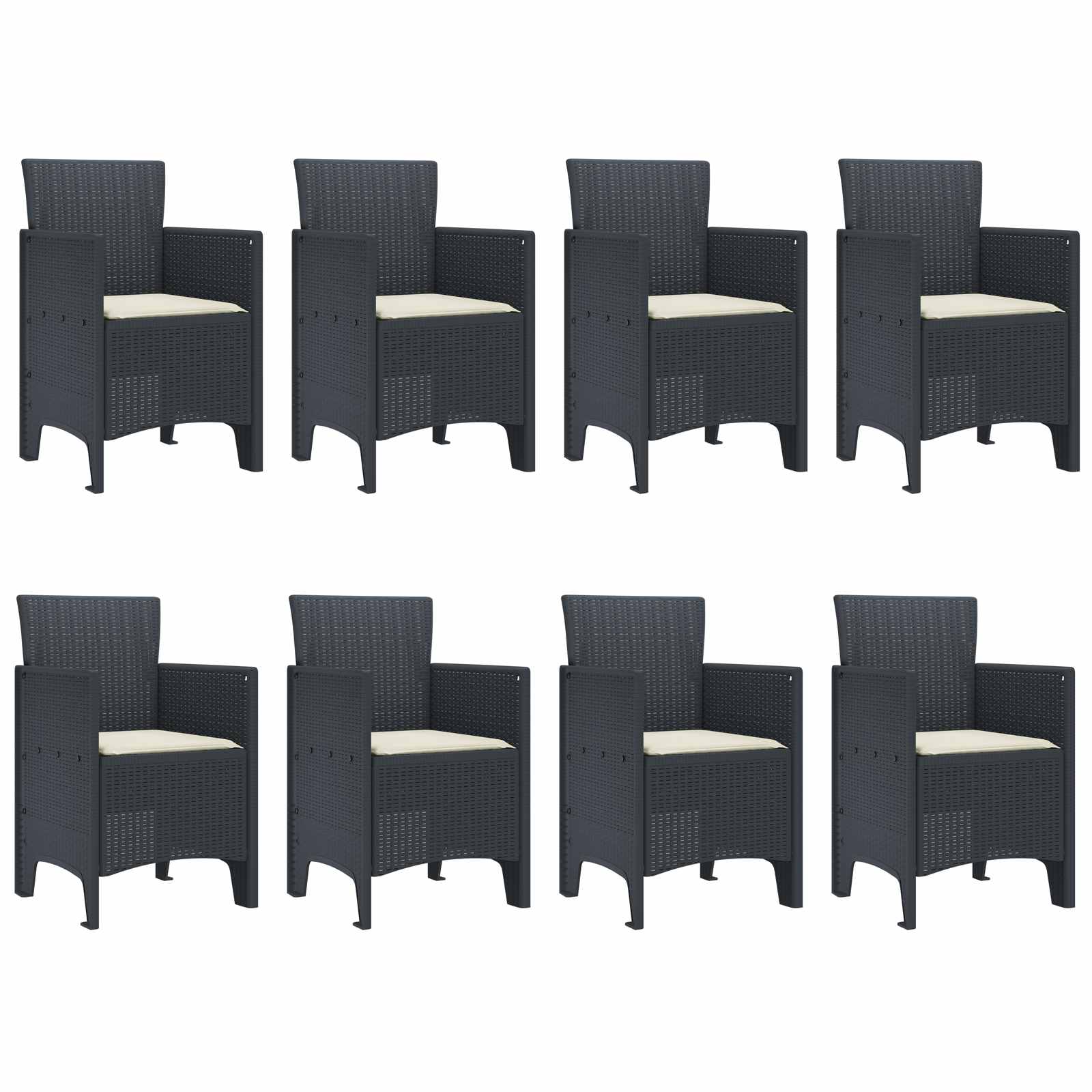 Ensemble de salle à manger pour jardin 9 pcs Anthracite - XIOS