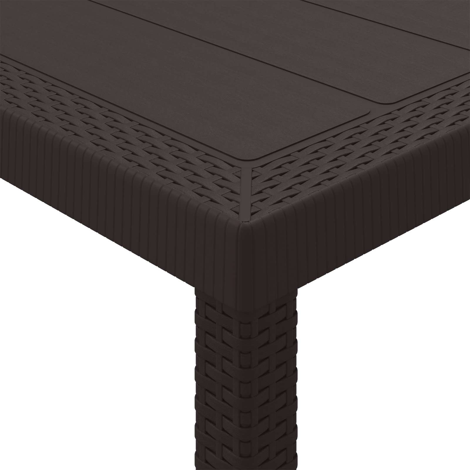 Ensemble de salle à manger pour jardin 9 pc Marron