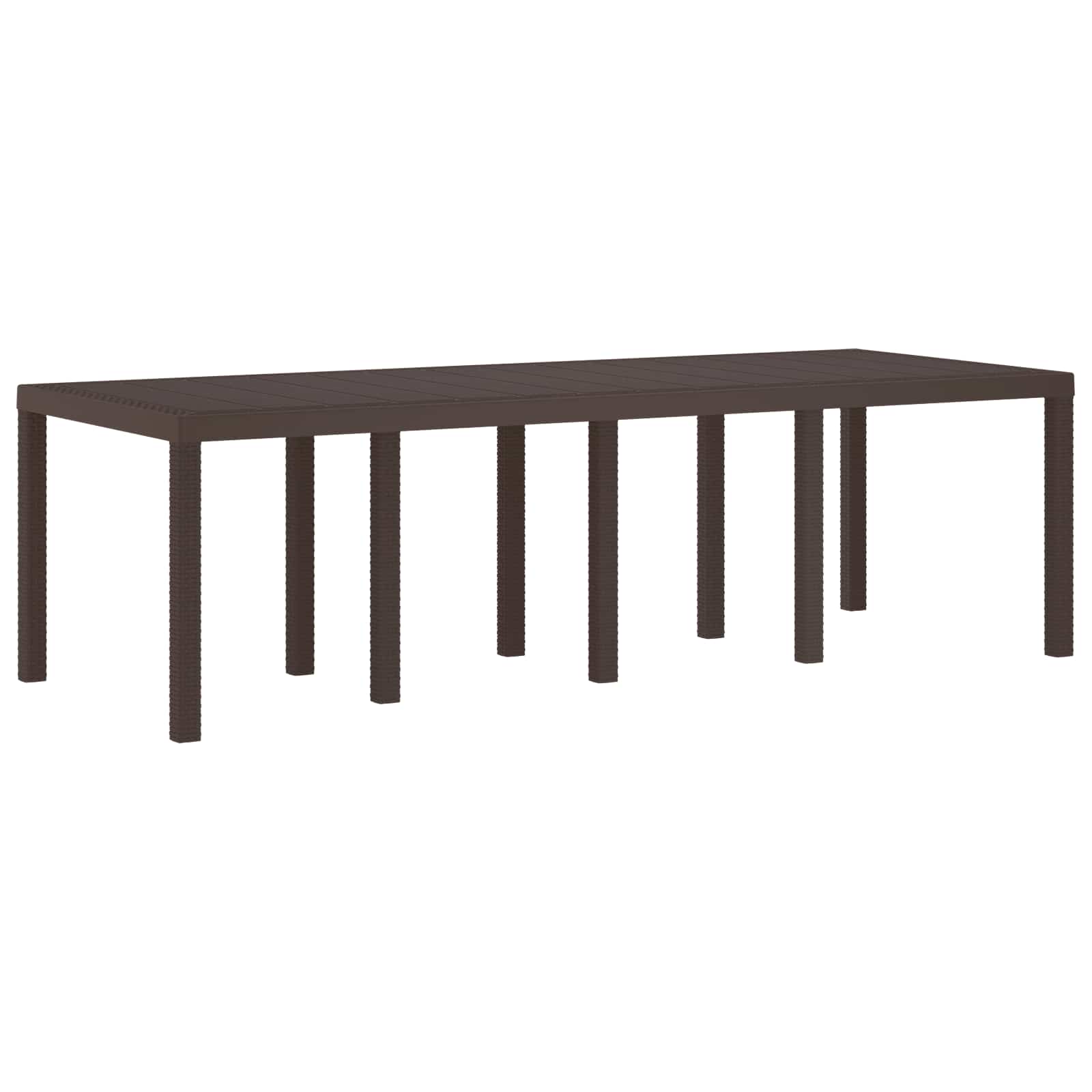Ensemble de salle à manger pour jardin 9 pc Marron