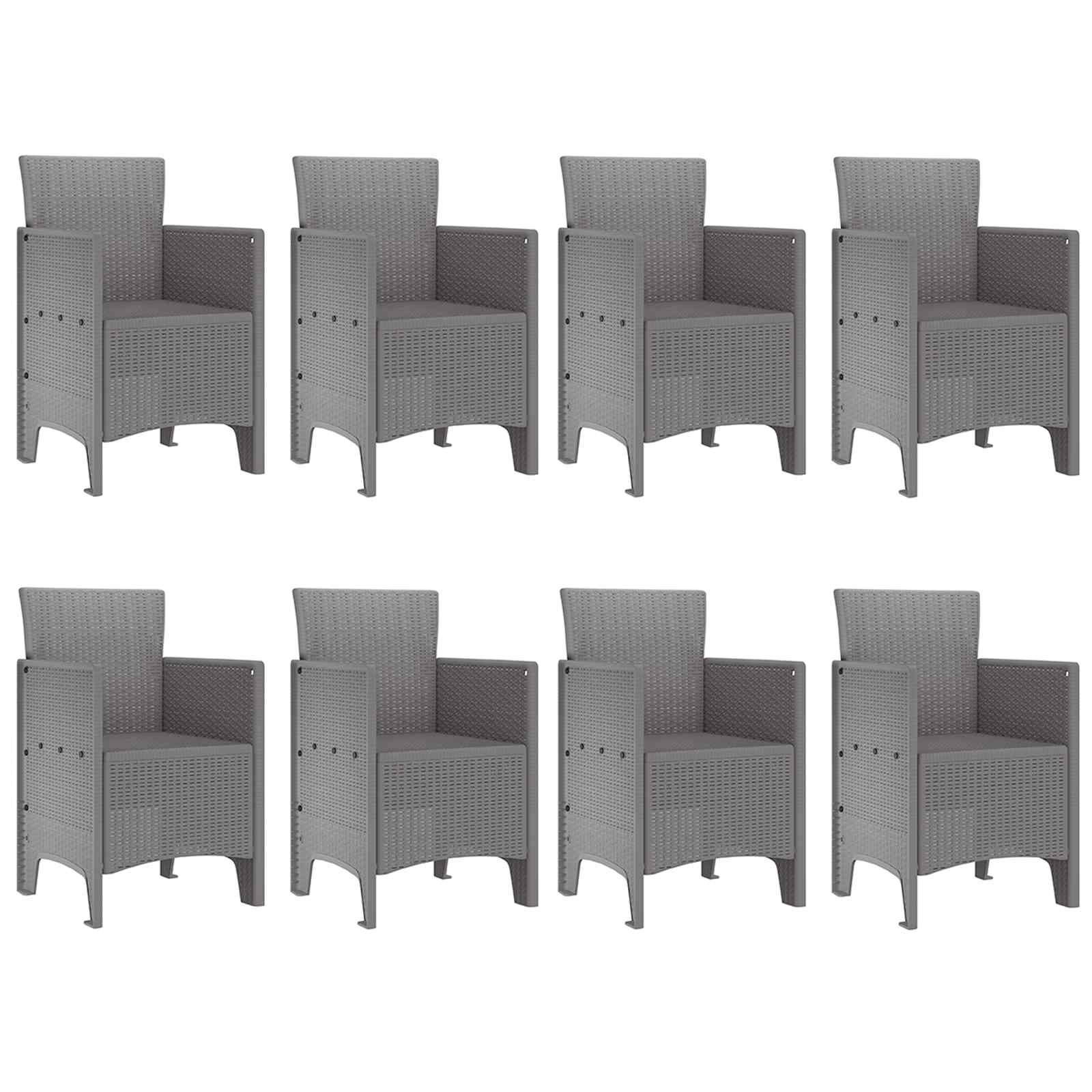 Ensemble de salle à manger pour jardin 9 pc Blanc Polypropylène - XIOS
