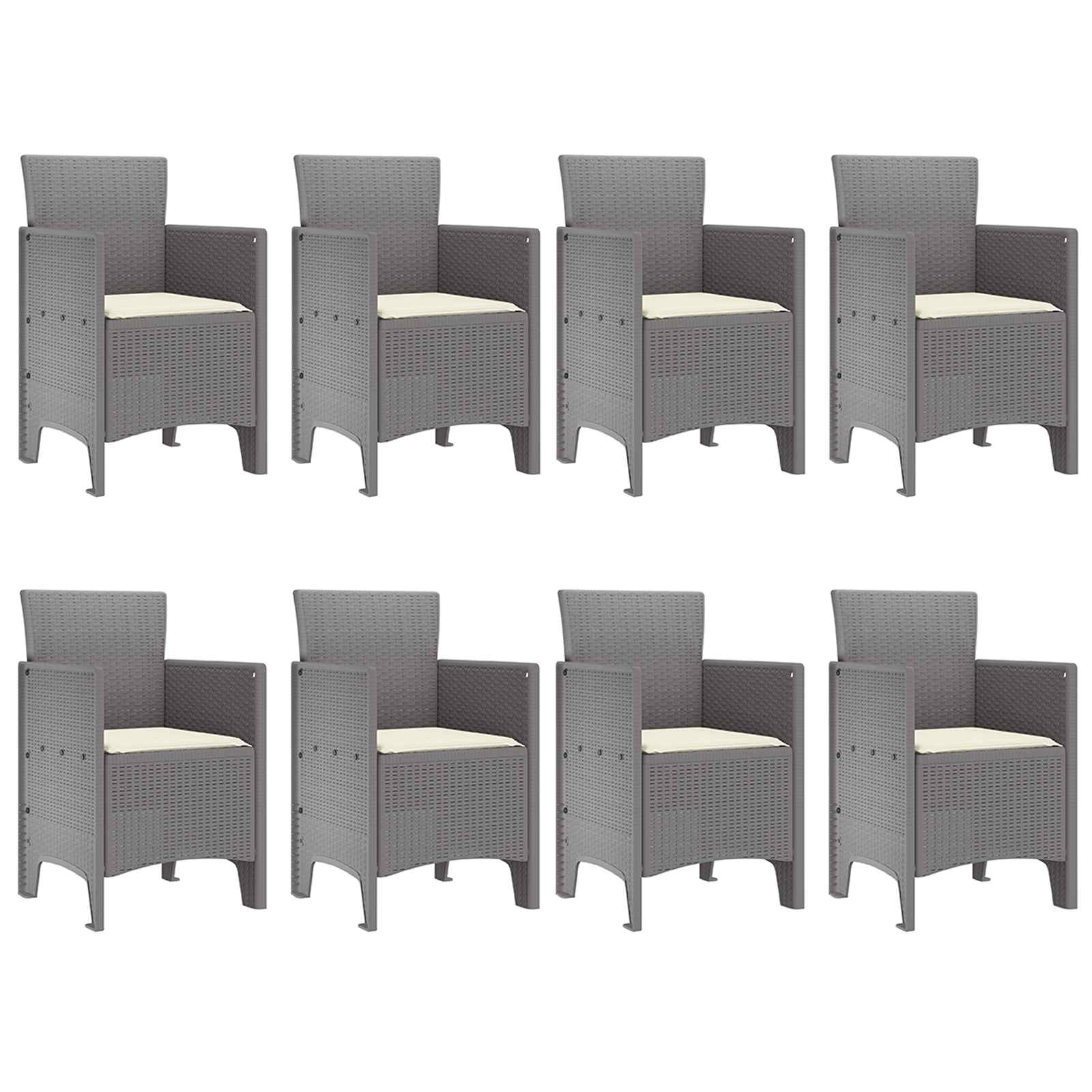 Ensemble de salle à manger pour jardin 9 pc Blanc Polypropylène - XIOS
