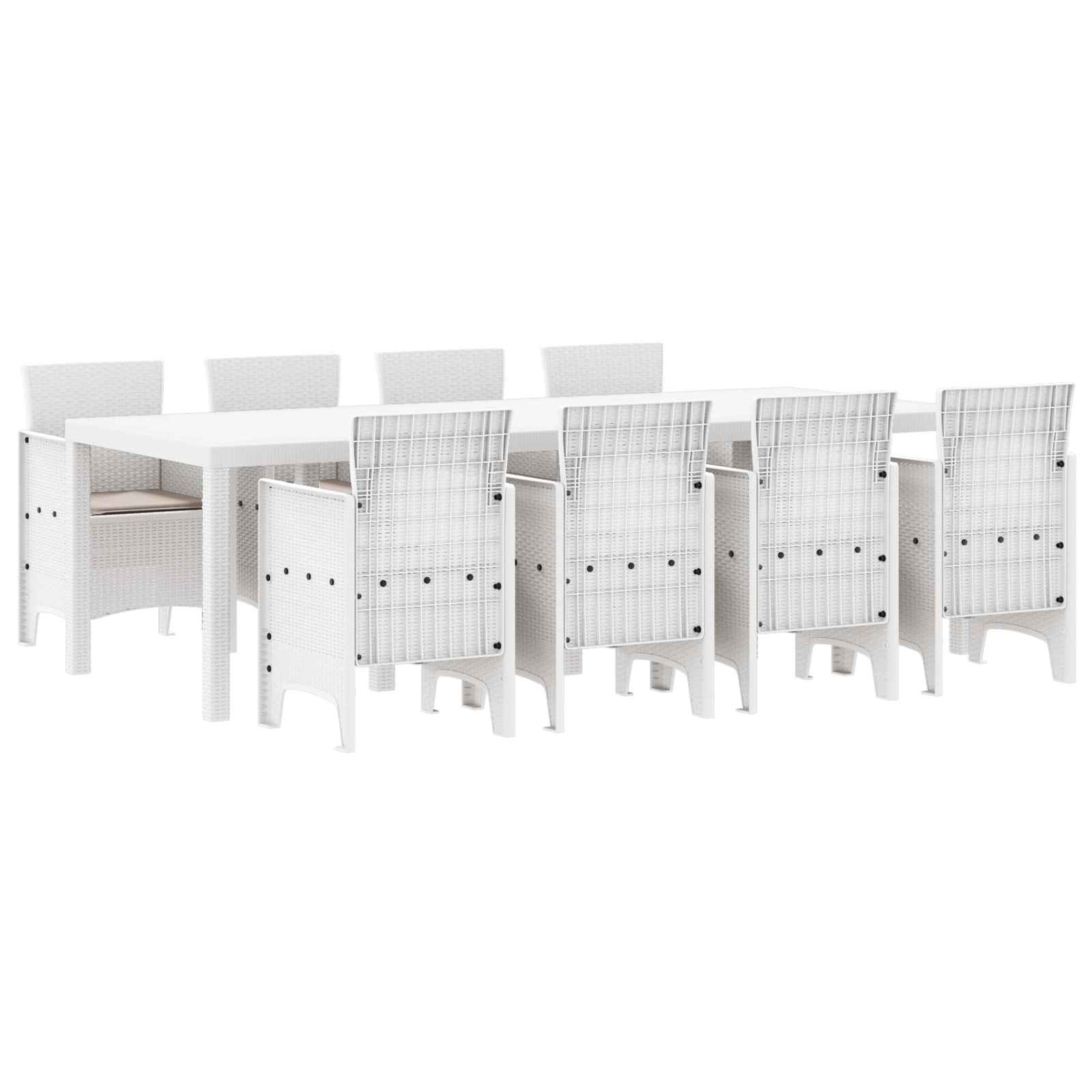 Ensemble de salle à manger pour jardin 9 pc Gris clair - XIOS