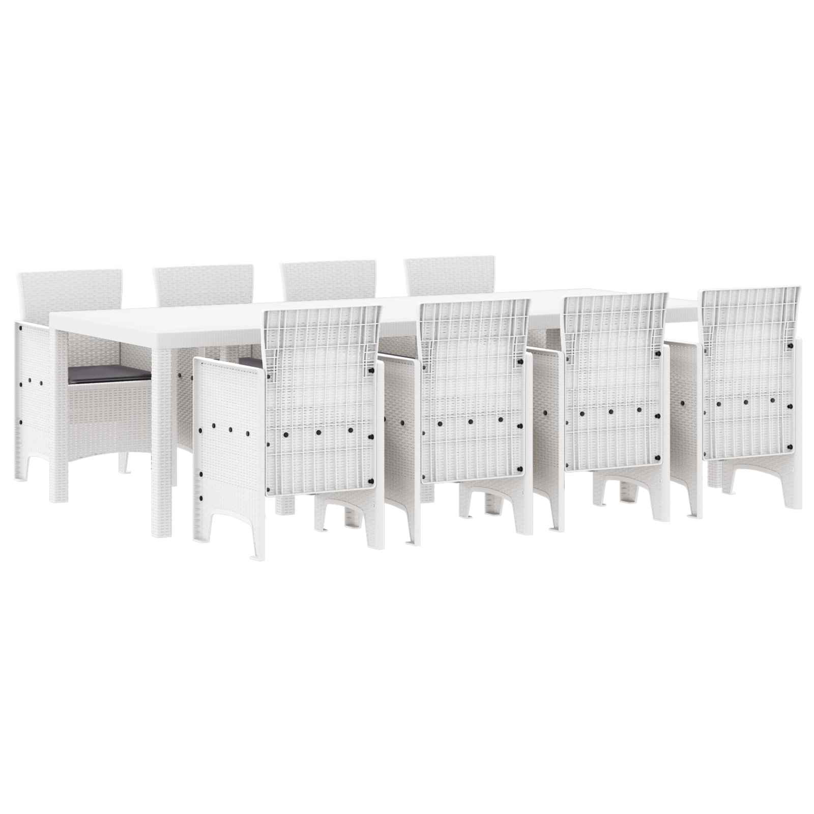 Ensemble de salle à manger pour jardin 9 pc Gris clair - XIOS