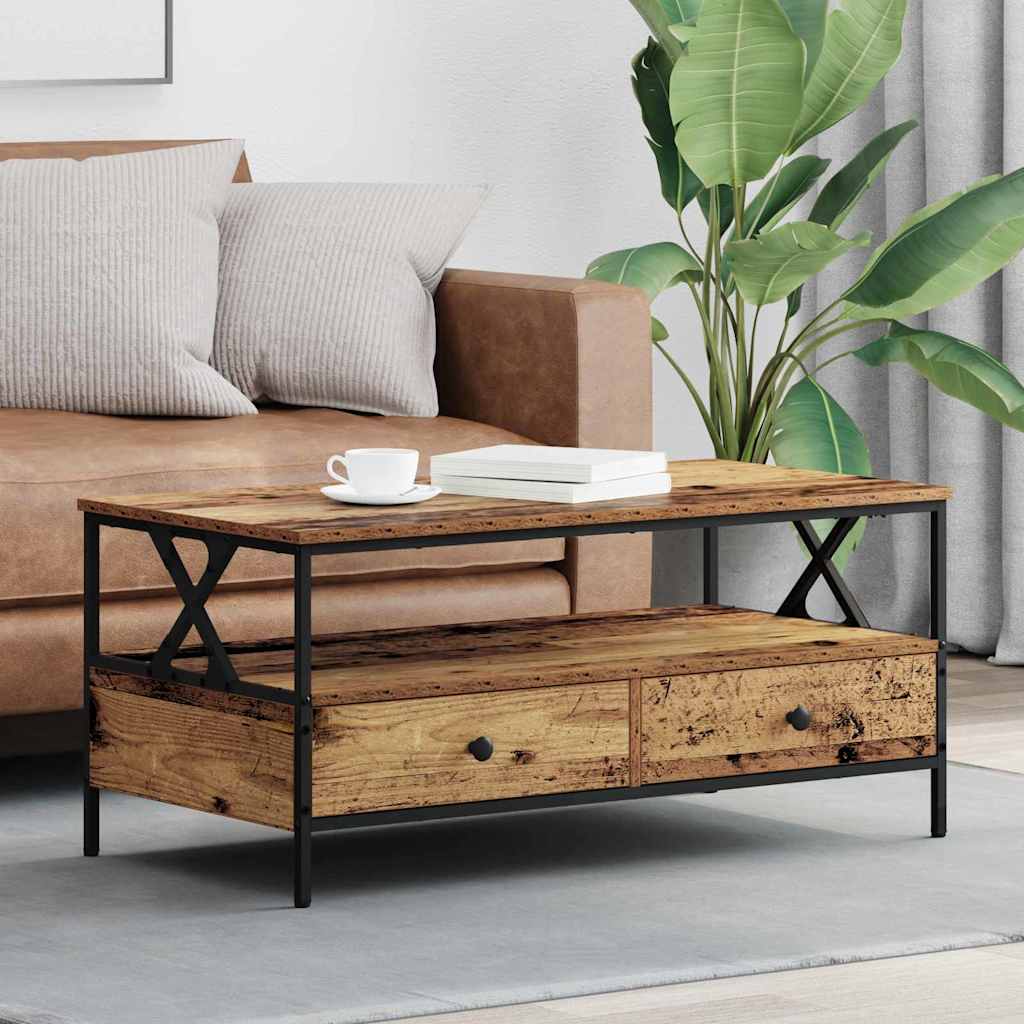 Table basse Bois ancien 100 x 51 x 45 cm Bois d'ingénierie - XIOS