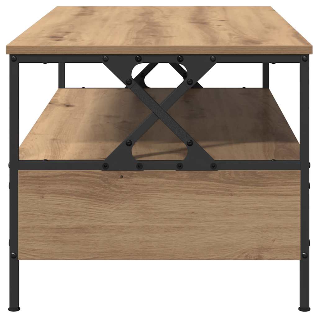 Table basse chêne artisanal 100 x 51 x 45 cm Bois d'ingénierie - XIOS