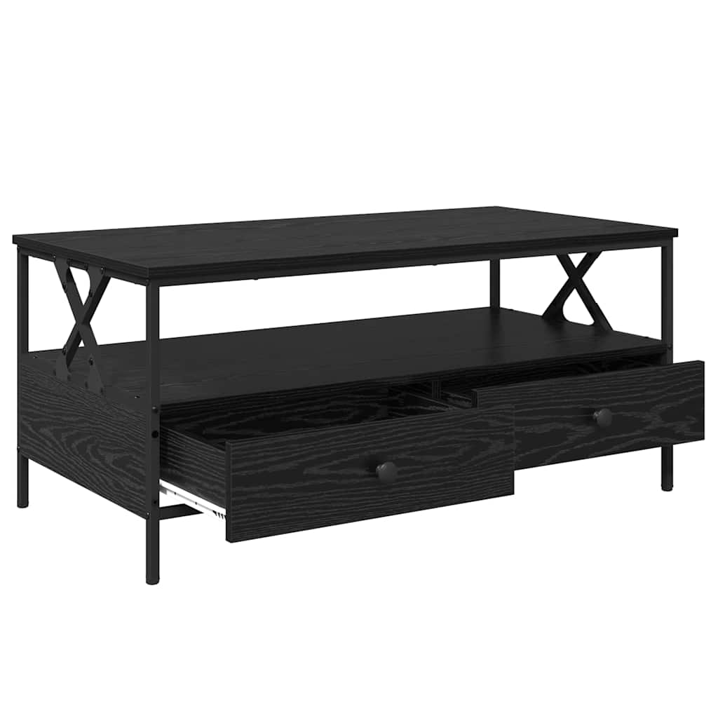 Table basse Chêne noir 100 x 51 x 45 cm Bois d'ingénierie - XIOS