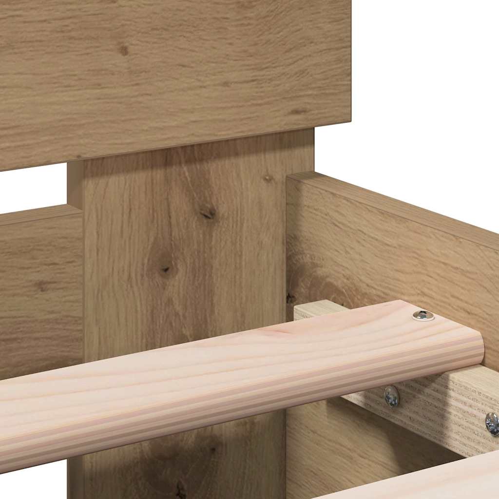 Cadre de lit Chêne artisanal 193 x 95 x 88 cm Bois d'ingénierie - XIOS