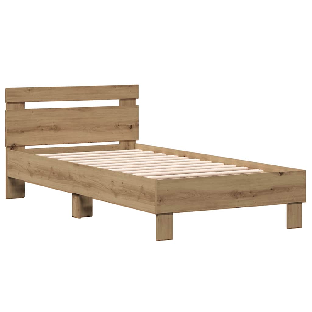 Cadre de lit Chêne artisanal 193 x 95 x 88 cm Bois d'ingénierie - XIOS